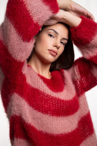 STRIPED MOHAIR JUMPER