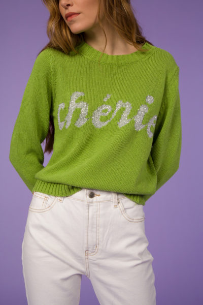 SWEATER WITH WRITING "chérie"