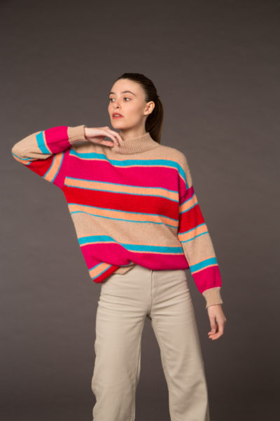 Multicolor striped sweater