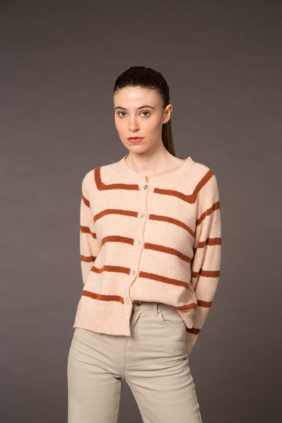 Striped cardigan with buttons