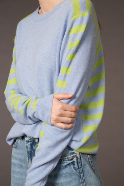 Striped sleeves sweater